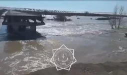 Мост обрушился в Абайской области