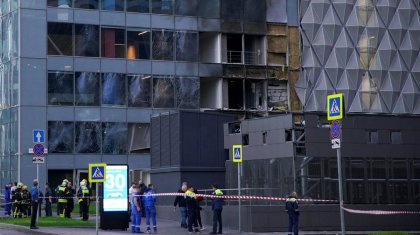 Новая атака беспилотников: поврежден фасад башни в «Москва-Сити»