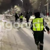Побег пьяного судоисполнителя от полицейских сняли на видео
