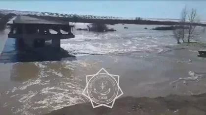 Мост обрушился в Абайской области