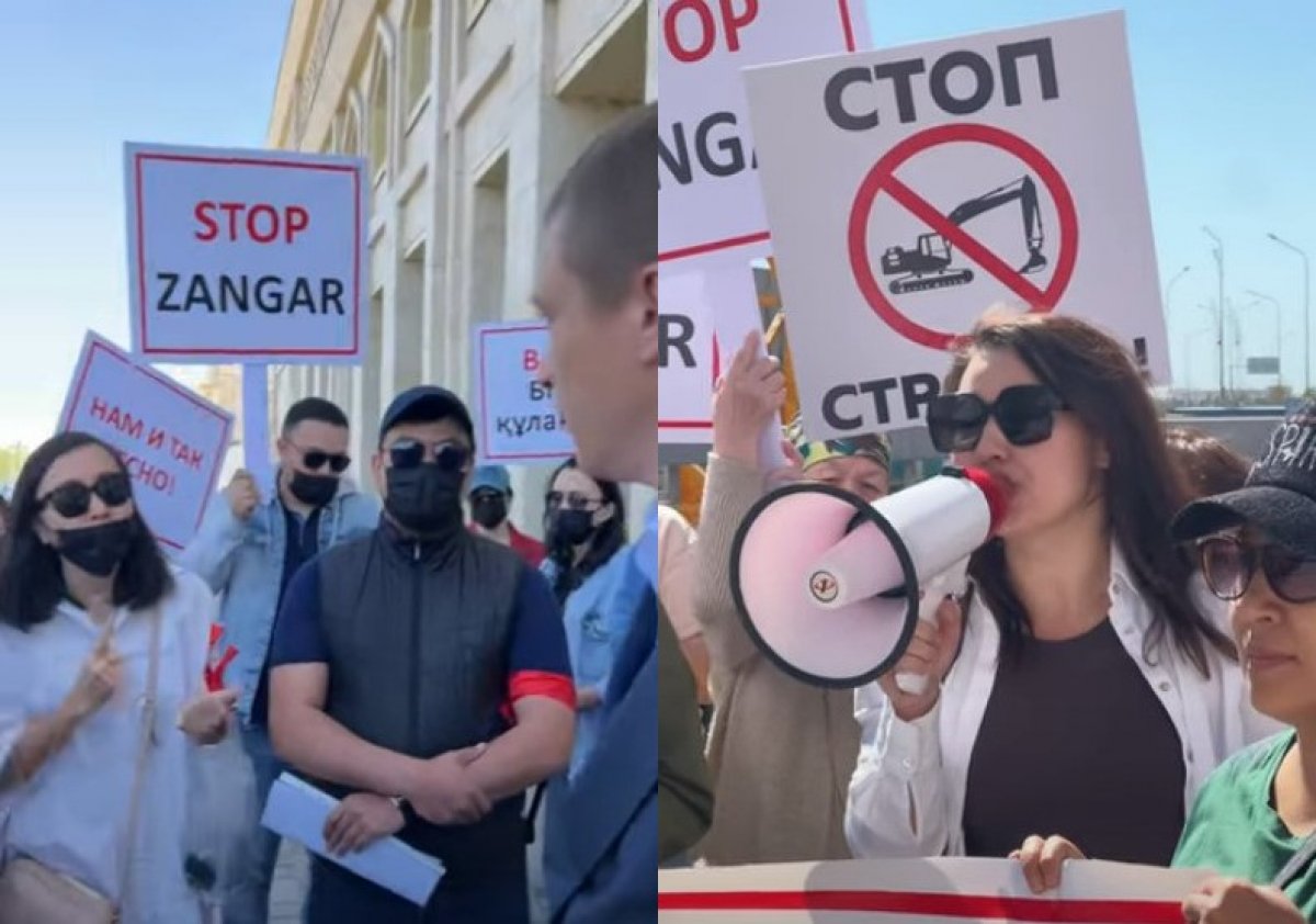 «Будем друг на друге жить». Митинг против точечной застройки «Базис-А» провели астанчане